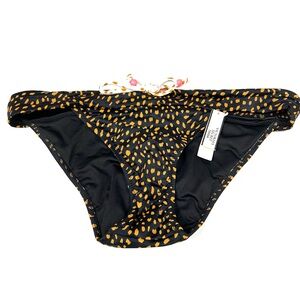 NEW Victorias Secret Size Medium Cheeky Bikini Bottoms Orange Black Leopard 1612